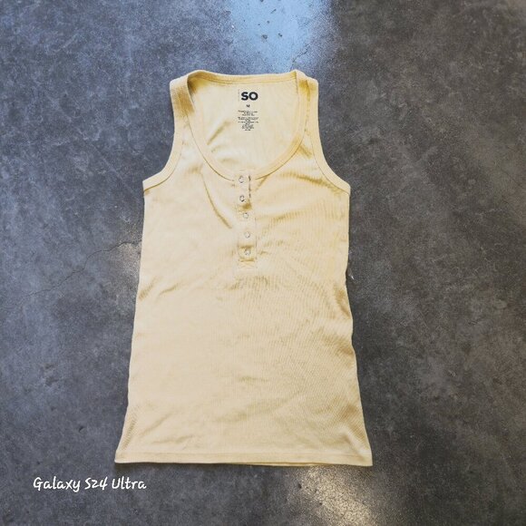 Light Yellow Racer Back tank Size Medium - Picture 2 of 6